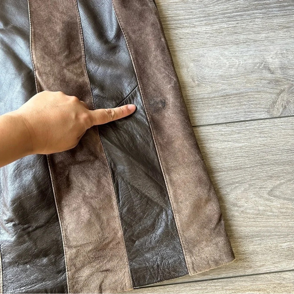 Vintage Coraggio Kollections Suede Smooth Leather Mixed Southwestern Coat - Picture 16 of 16